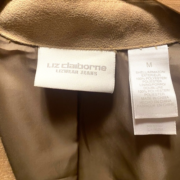 Vintage 1980s Liz Claiborne Super Soft suede feel flowy Button Down - Picture 4 of 4